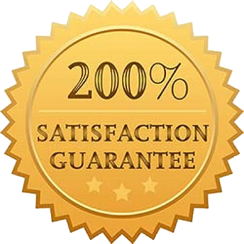 200% satisfaction guarantee logo